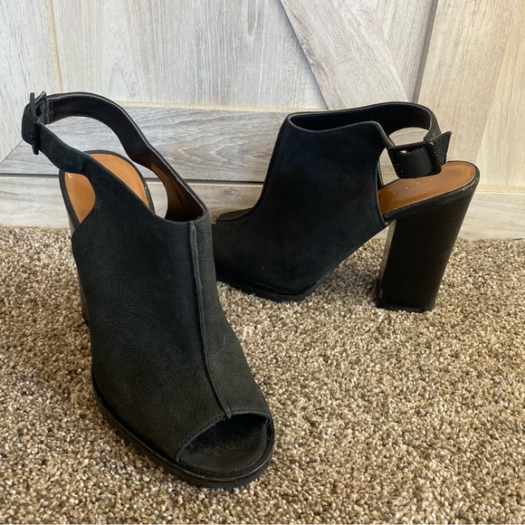 Lord & Taylor Nubuck Leather Heeled Sandal Bootie Shootie 6 - Picture 3 of 14